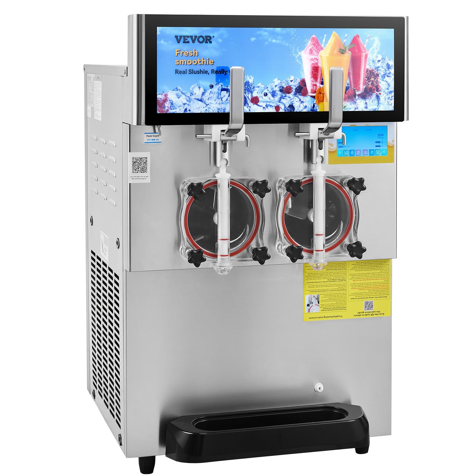 Commercial Slush Machine 2X(8+4L) Margarita Slushy Maker Drink Frozen 1800W