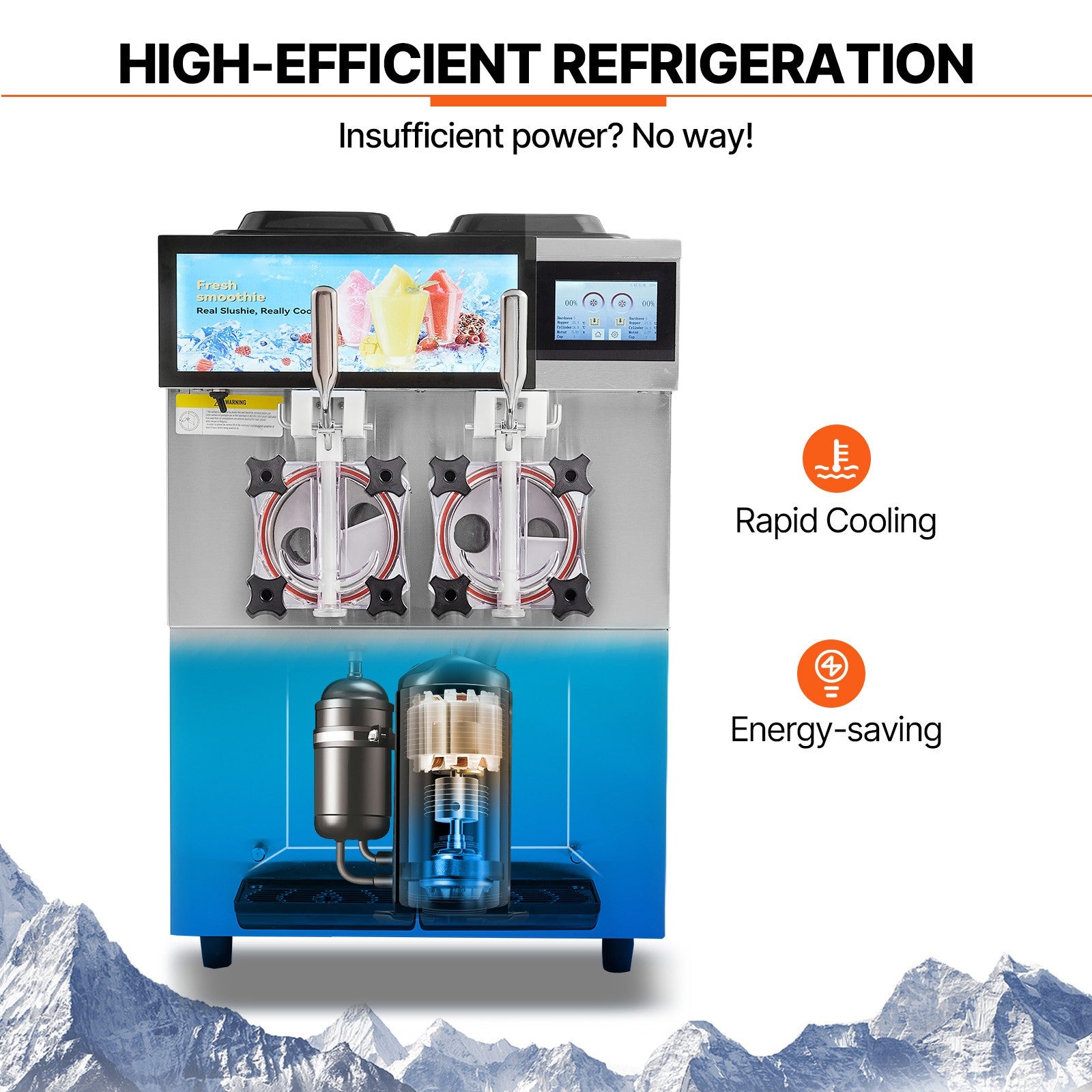 2 X 12L / 3.17 Gal Commercial Slushy Machine Margarita Smoothie Frozen Drink