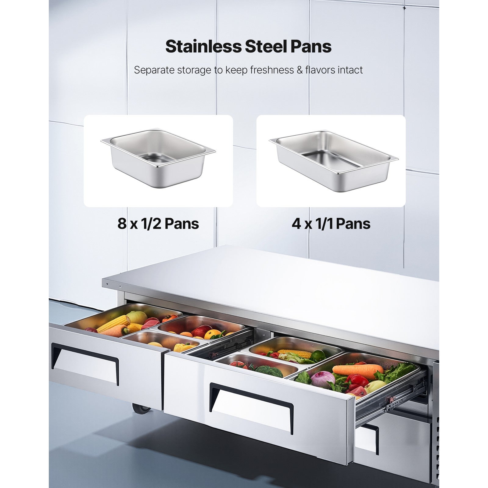 72 Inch Commercial Chef Base Refr