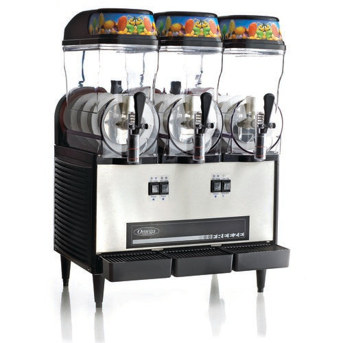 Omega Granita Slush Machine w/ (3) 3-Gallon Bowls, 980 Watts, Stainless OFS30