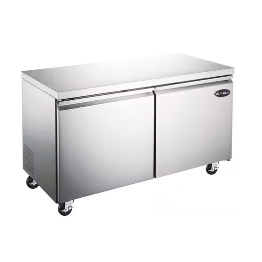 47.25 In. W 12 Cu. Ft. Commercial under Counter Refrigerator Cooler in Stainless Steel