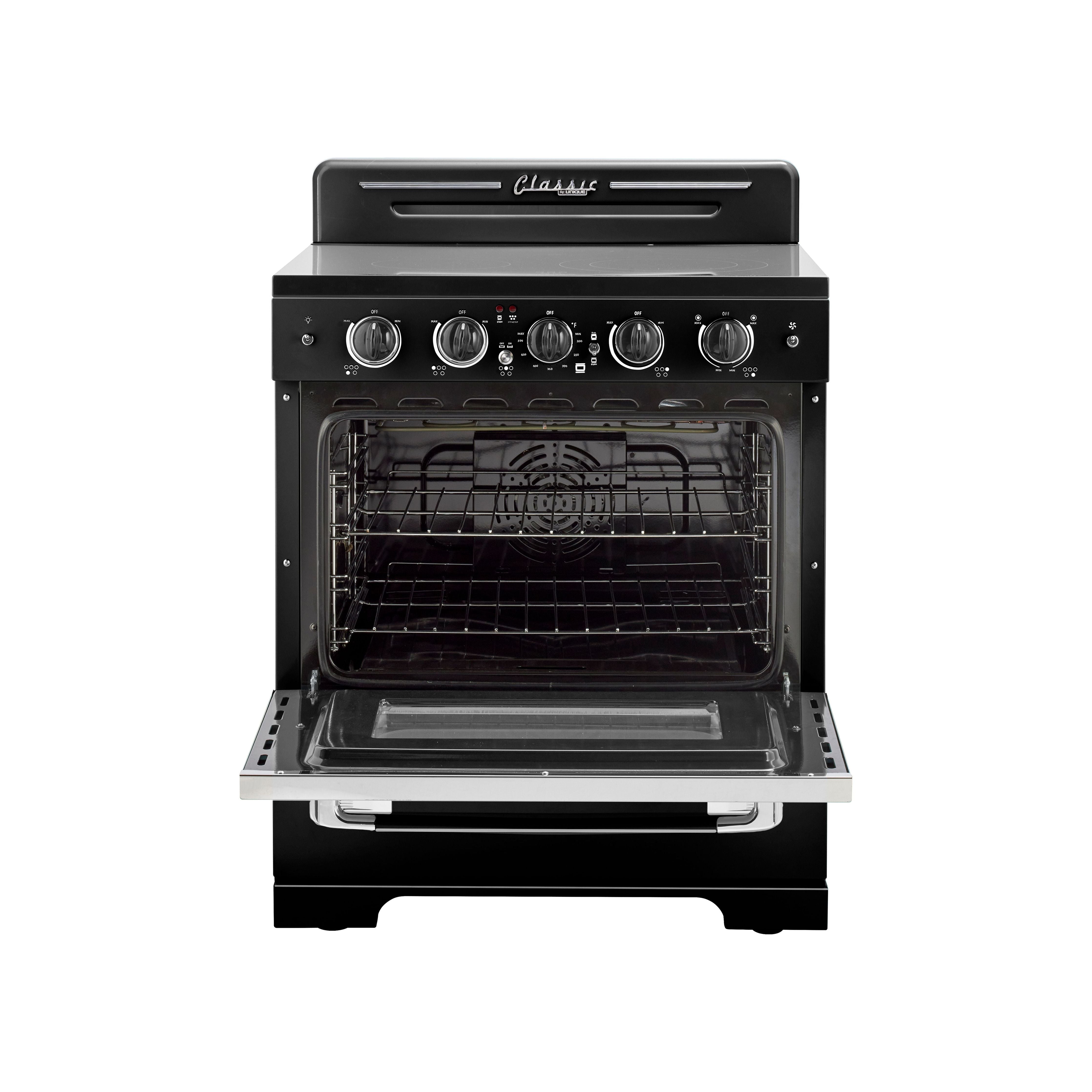 Unique Classic Retro 30" 3.9 Cu/Ft Freestanding 5-Element Electric Range with Convection Oven
