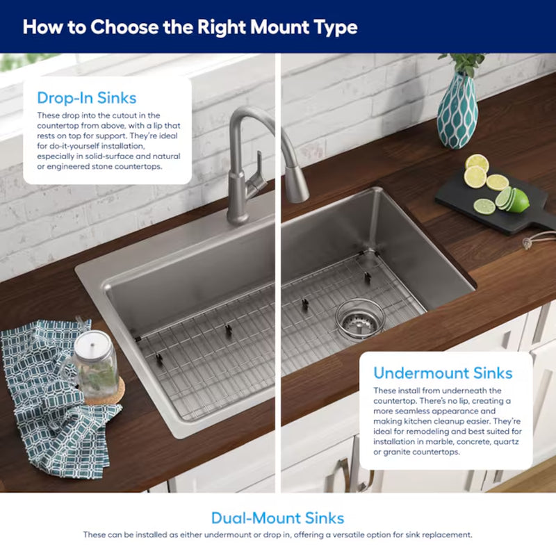 Roma Undermount 32-In X 19-In Stainless Steel Single Bowl 16 -Gauge Workstation Kitchen Sink