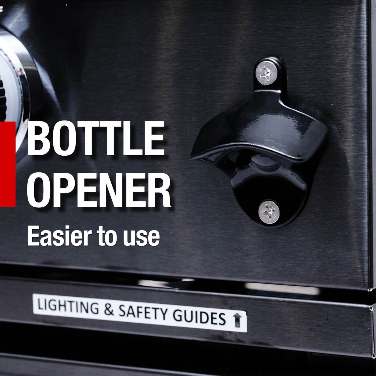 Castelle Flame 85K BTU Outdoor BBQ Kitchen Grill Island With 43-Inch 6-Burner Grill, Wine Fridge, Rotisserie Kit, And Sink (SAK23864)