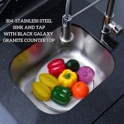 Castelle Flame 85K BTU Outdoor BBQ Kitchen Grill Island With 43-Inch 6-Burner Grill, Wine Fridge, Rotisserie Kit, And Sink (SAK23864)