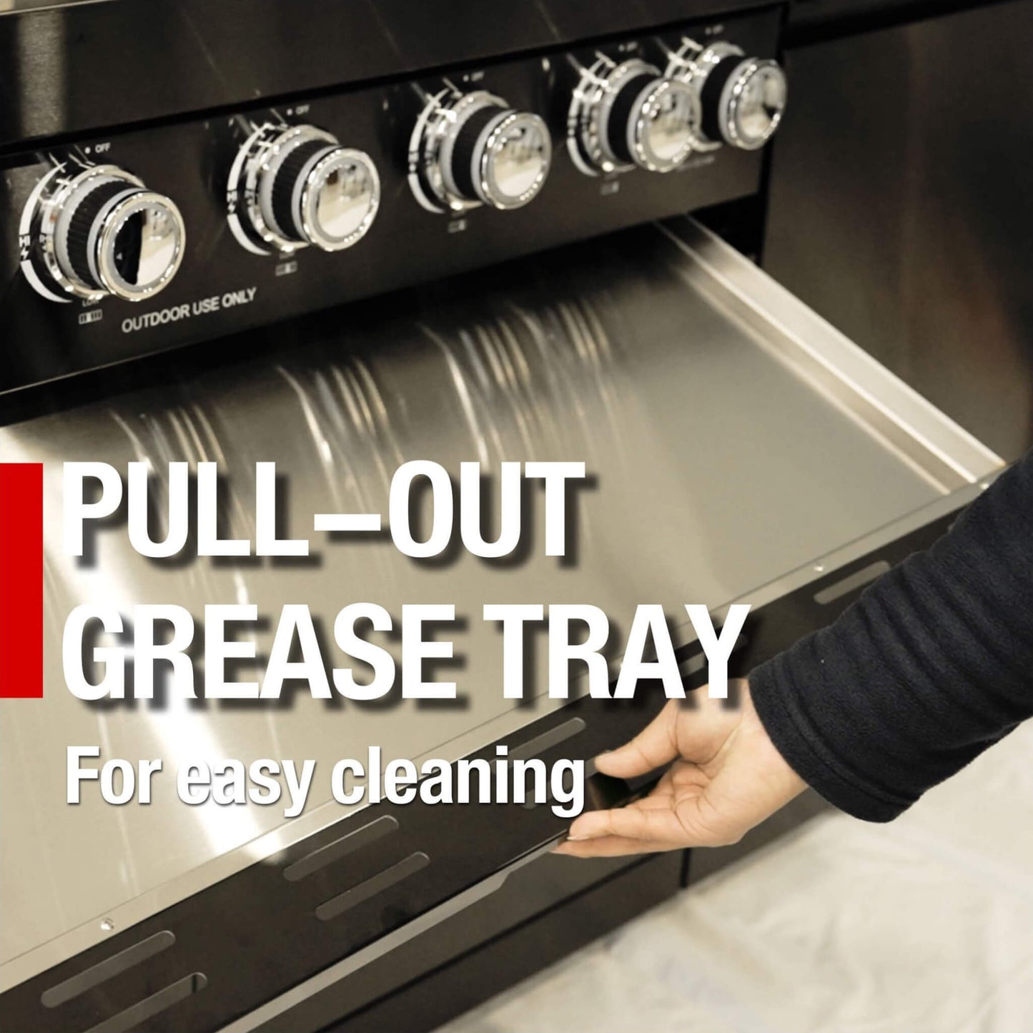 Castelle Flame 85K BTU Outdoor BBQ Kitchen Grill Island With 43-Inch 6-Burner Grill, Wine Fridge, Rotisserie Kit, And Sink (SAK23864)