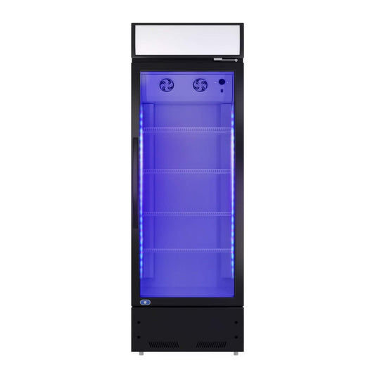 Heavy Duty Industrial Glass Door Beverage Merchandiser Refrigerator Cooler, 11 Cu.Ft (SAK04571)