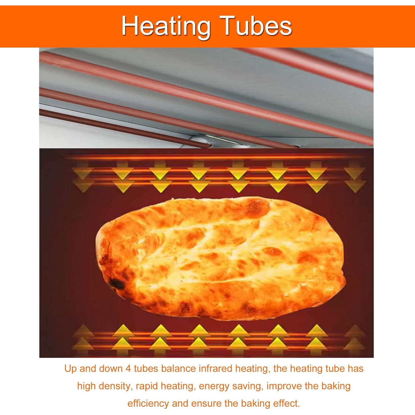 6400W Commercial Electric Double Deck Convection Baking Pizza Oven (SAK37281)