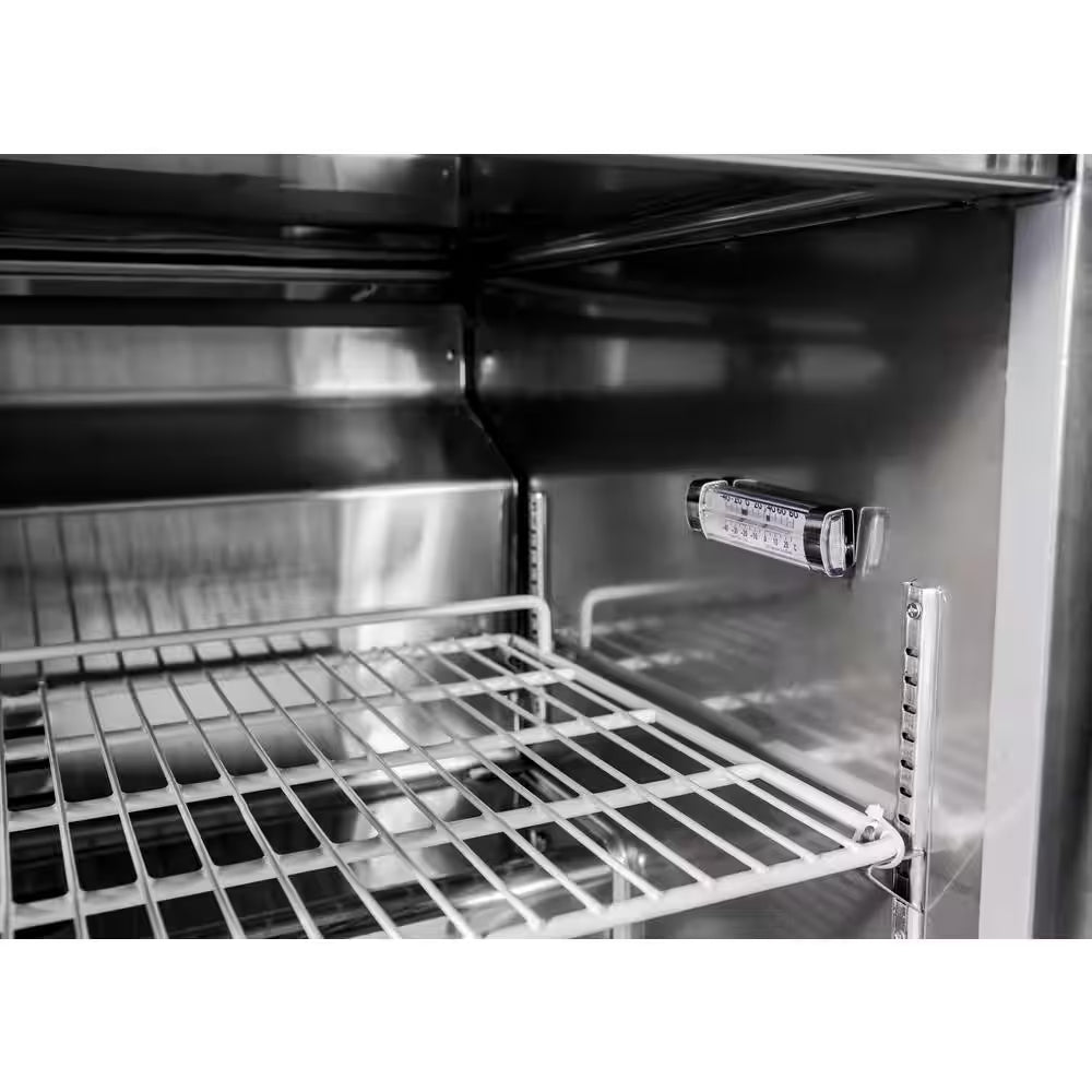 47.25 In. W 12 Cu. Ft. Commercial under Counter Refrigerator Cooler in Stainless Steel