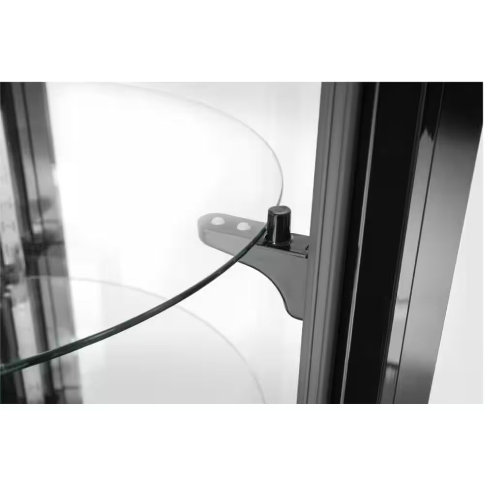 12.7 Cu. Ft. Commercial Upright Refrigerated Curved round Glass Cake Case Display in Stainless