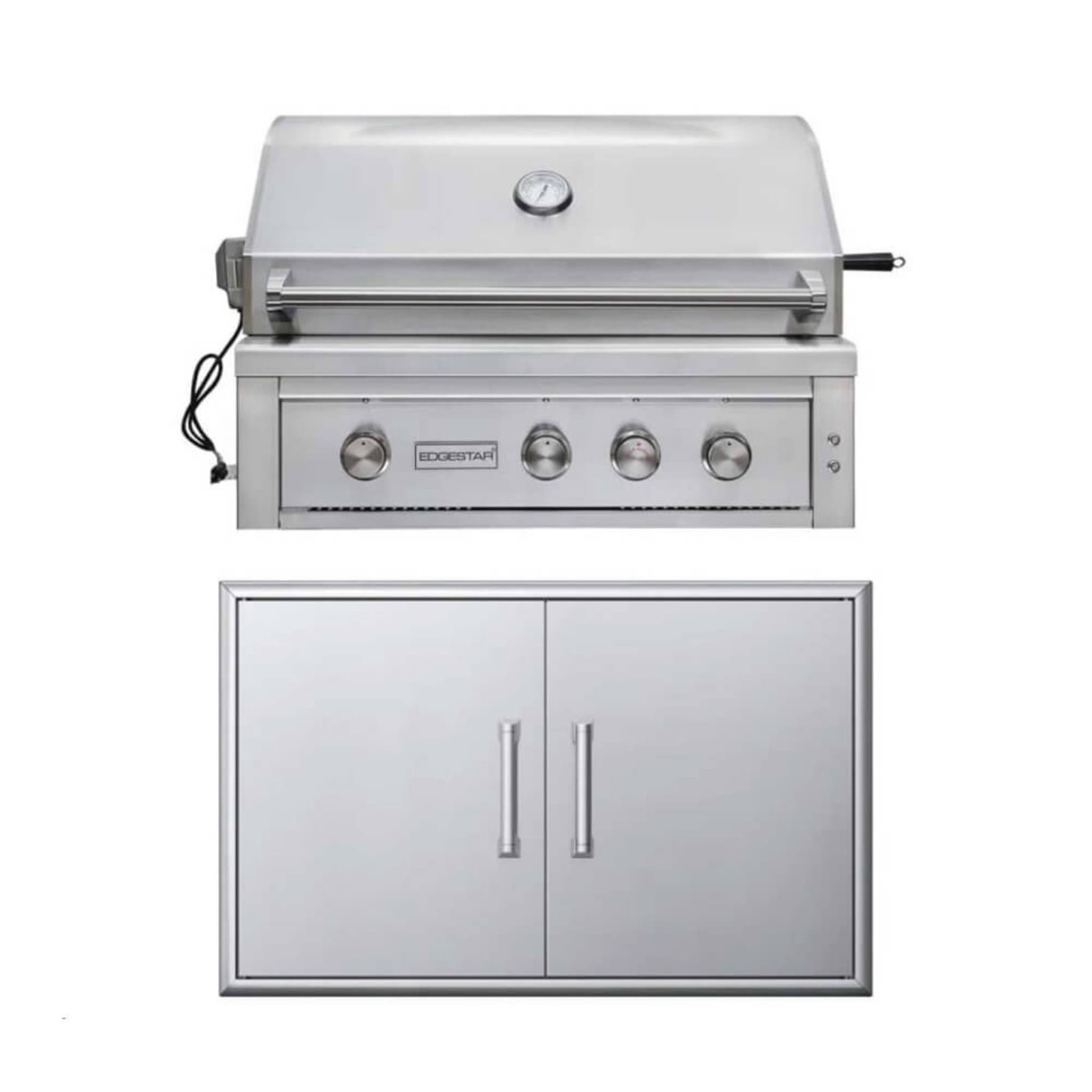 Built-In Grill With Insulated Jacket And Double Access Doors