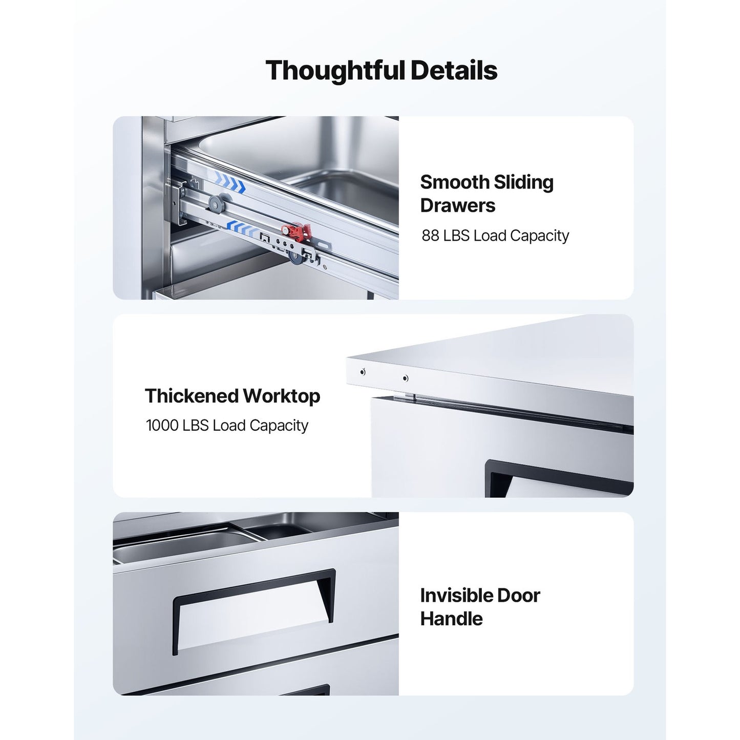 72 Inch Commercial Chef Base Refr