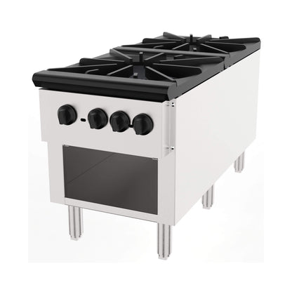 Commercial 2-Burner Stainless Gas Stove