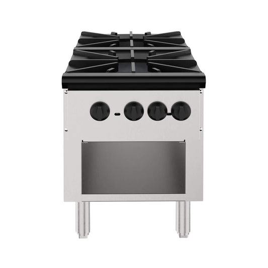 Commercial 2-Burner Stainless Gas Stove